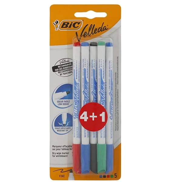 Pochette de 4+1 Marqueurs 1721 Bic Assorties