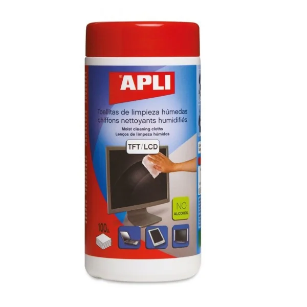 BOITE DE 100  LINGETTE NETTOYANTE ECRAN TFT/LCD APLI