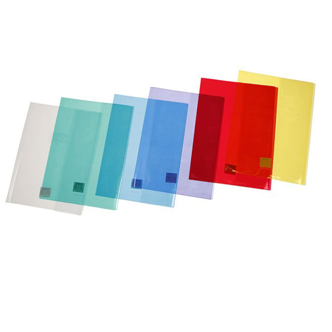 Protége cahier cristal 17x22 couleurs assorties - Talos