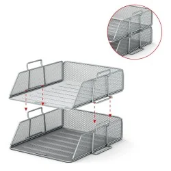 Corbeille à courrier ErichKrause® Compass Classic argent