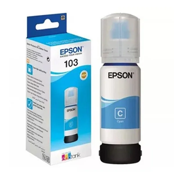 Bouteille d'encre Originale EPSON EcoTank 103 Cyan