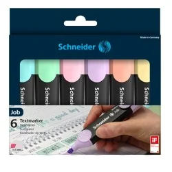 POCHETTE DE 6 SURLIGNEURS JOB COULEURS PASTELS