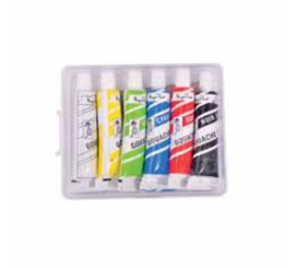 Boîte de 6 Tubes gouaches couleurs assorties 