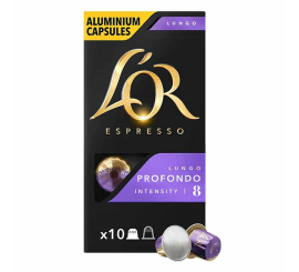 PAQUET DE 10 CAPSULES COMPATIBLE NESPRESSO L'OR LUNGO PROFONDO 8