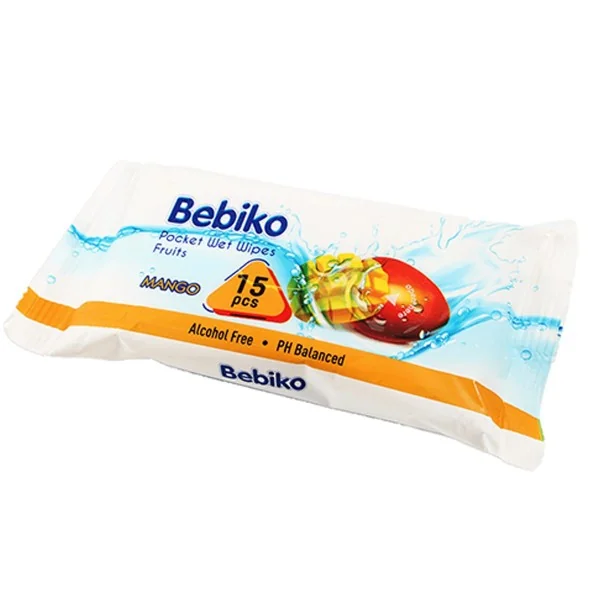 Boites de 15 Lingettes rafraichissantes antibactériennes BEBIKO