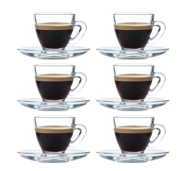 ENSEMBLE DE 6 TASSES AVEC SOUS TASSES À CAFE DAILY COFFEE