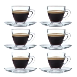 ENSEMBLE DE 6 TASSES À CAFE AVEC 6 SOUCOUPES DAILY COFFEE