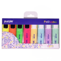 ETUI 8 SURLIGNEURS PASTESKA PURPLE COULEURS ASSORTIES