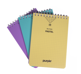 BLOC NOTE PURPLE WIRO 160 PAGES A7 COULEURS PASTELS 