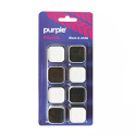 PACK DE DE 8 AIMANTS MAGNETIQUES BLACK & WHITE PURPLE