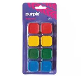 PACK DE DE 8 AIMANTS MAGNETIQUES COULEURS VIVO PURPLE