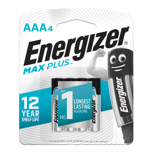 4XPILES ENERGIZER AAA MAX PLUS LR03 1.5V EP92