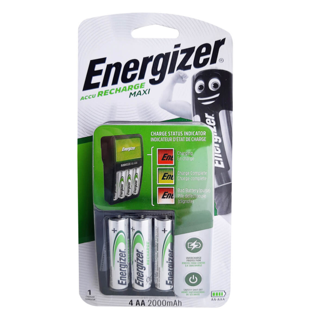 CHARGEUR ENERGIZER MAXI 4 AA 2000 MAH