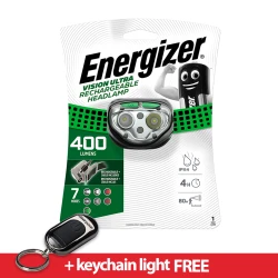 LAMPE FRONTALE ENERGIZER RECHARGEABLE ULTRA VISION 400 LUMENS HDFRLP