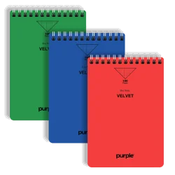 BLOC NOTE WIRO 160 PAGES A6 VELVET PURPLE
