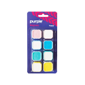 PACK DE DE 8 AIMANTS MAGNETIQUES COULEURS PASTELS PURPLE