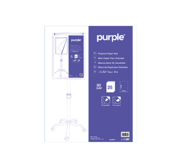 PAPIER FLIPCHART 25 FEUILLES 80GR 88X60 PURPLE