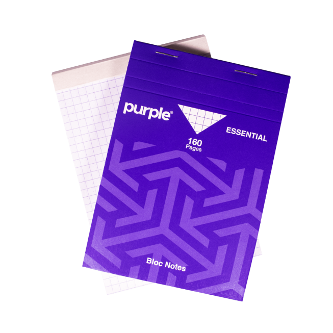 BLOC NOTE A7 160 PAGES PURPLE