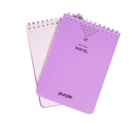 BLOC NOTE PURPLE WIRO 160 PAGES A7 COULEURS PASTELS