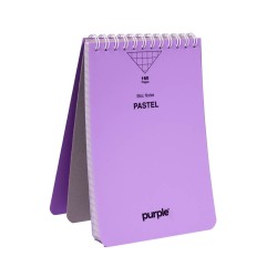 BLOC NOTE PURPLE WIRO 160 PAGES A7 COULEURS PASTELS 