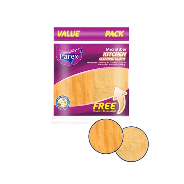 2 lavettes microfibres cuisine PAREX 