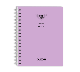 Cahier Wire-O A4 300 Pages Neu Pastel Purple 