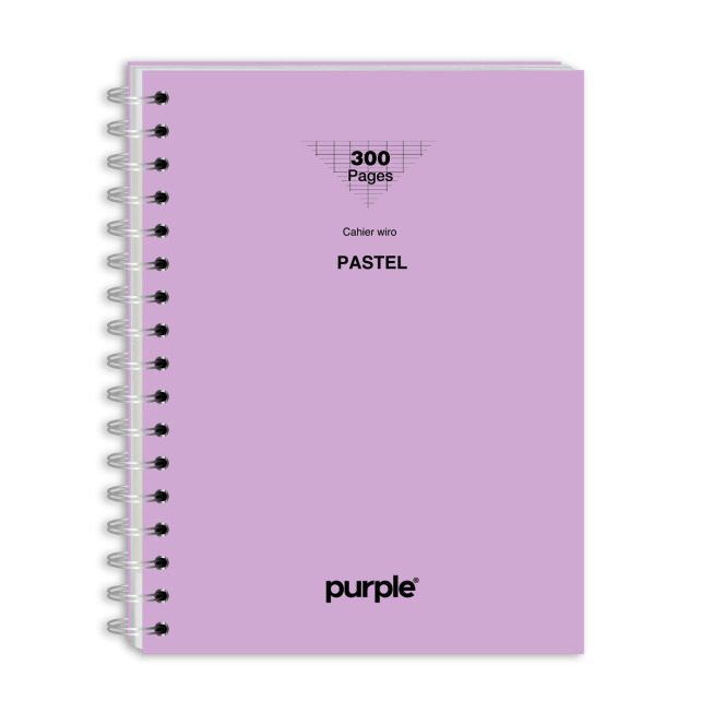 Cahier Wire-O A4 300 Pages Neu Pastel Purple