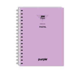 Cahier Wire-O A4 200 Pages Neu Pastel Purple