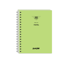 Cahier Wire-O 17x22 300 Pages Neu Pastel Purple