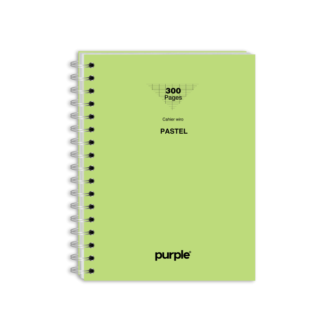 cahier-wire-o-17x22-300-pages-neu-pastel-purple