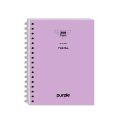 cahier-wire-o-17x22-300-pages-neu-pastel-purple