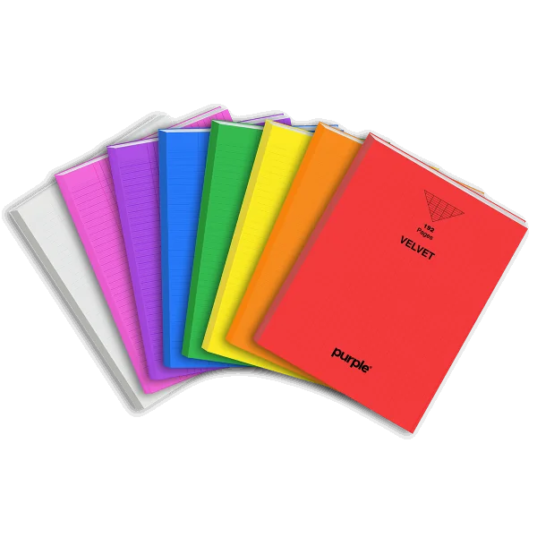 Cahier Couverture PP 24x32 Velvet 192 Pages Purple