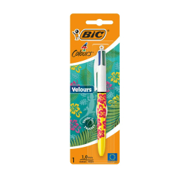 Blister 1 Stylo à bille 4 couleurs VELOURS BIC