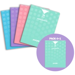 Cahier Piqure Chromatys 96 Pages PACK 4+1 PURPLE