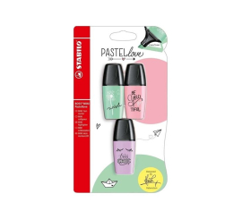 BLISTER DE 3 SURLIGNEURS  BOSS MINI Pastellove stabilo