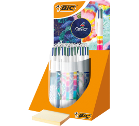 Stylo à Bille rétractable BIC 4 couleurs Décors 