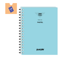 Cahier Wire-O A4 300 Pages Neu Pastel Purple 