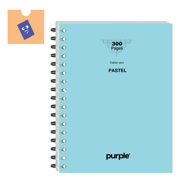 Cahier Wire-O A4 300 Pages Neu Pastel Purple