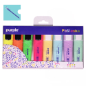 ETUI 8 SURLIGNEURS PASTESKA PURPLE COULEURS ASSORTIES