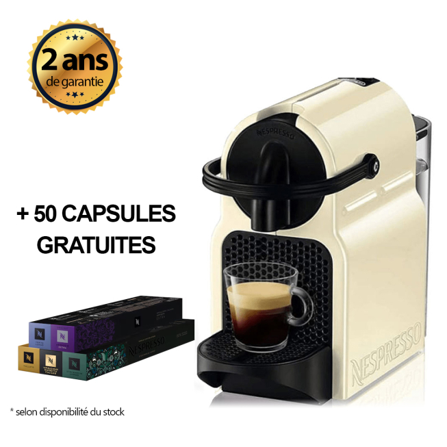 MACHINE À CAFÉ NESPRESSO INISSIA CRÈME D40 1200W MACHINE À CAFÉ NESPRESSO INISSIA NOIR D40 1200W+  + 60 capsules gratuites