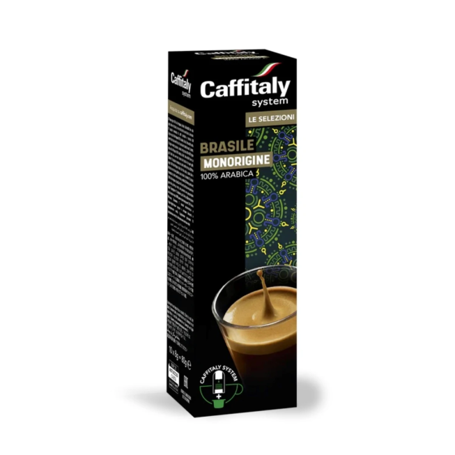 PAQUET DE 10 CAPSULES À CAFÉ CAFFITALY MONORIGINE BRASILE