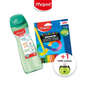 Pack MAPED GOURDE 580ML VERT+12CRAYONS COLORPEPS+TT. CRAYON CROC CROC