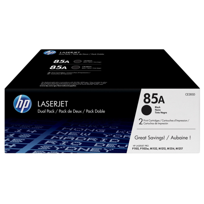 Pack de 2 toners hp original 85 A 