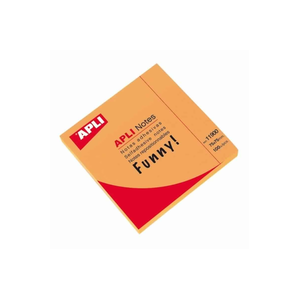 Stick Note Apli 75x75 100F Orange Brillant