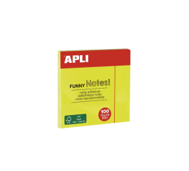 Notes repositionnable 75x75 mm jaune brillant 100 feuilles