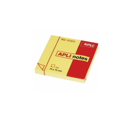 NOTES REPOSITIONNABLE APLI 75X75 MM JAUNE BLOC DE 100 FEUILLES