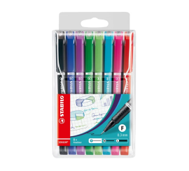 POCHETTE DE 8 FINELINER STABILO SENSOR 189 0.3MM COULEURS ASSORTIES