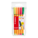 POCHETTE 5 MINI STYLOS FINELINER STABILO POINT 88 COULEURS ASSORTIES