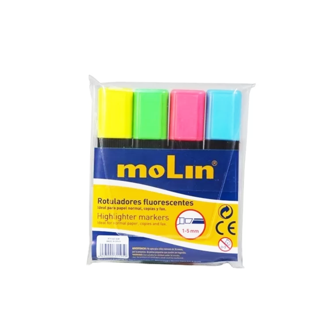 Marqueur Fluorescent Molin pochette de 4