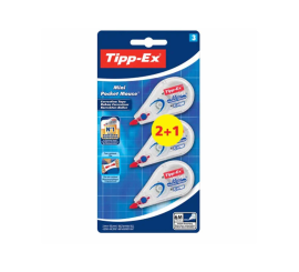 Tipp-Ex correcteur roller Mini Pocket Mouse, blister de 2+1 gratuit